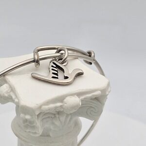 ALEX & ANI Sacred Dove Charm Bracelet Bangle Expandable +Energy Made In The USA‎